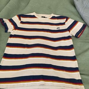 Vans Striped Tee Shirt Sz M good overall condition
